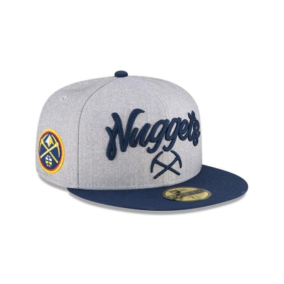 Denver Nuggets Gorra | New Era NBA Draft 59fifty Fitted Cap Mexico - Grises
